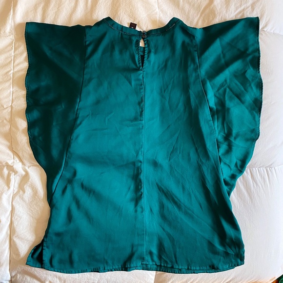 Women's Dark Green Sleeveless Blouse - Medium - Picture 4 of 8